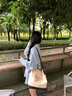 FSHE2025韓系甜美溫柔藍色條紋襯衣女春秋季外穿百搭寬松顯瘦襯衫外套 98-2361#藍色條紋 L 【建議100-115斤穿】 曬單實拍圖