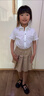 雷姆汀女童半身裙小學(xué)生卡其色校服裙兒童短裙幼兒園女寶寶百搭百褶裙夏 藏青色半裙 100 曬單實(shí)拍圖