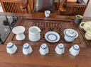 泱青韻整套茶具景德鎮(zhèn)青花玲瓏茶具套裝陶瓷佛坐蓮花鏤空蓋碗茶杯禮盒裝 青花玲瓏【鉆石福-9頭】 曬單實(shí)拍圖