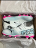 彪馬（PUMA）FG/AG長釘輕量足球鞋兒童天然草坪釘鞋F(xiàn)UTURE 7 107729 白-黑色-粉-01 35 曬單實拍圖