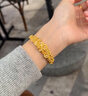 瑞諾黃金繁花錦簇手鐲女士新款時尚999足金花朵金鐲子生日禮物送女友 勿拍/克重多退少補 曬單實拍圖