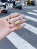 中國黃金（CHINA GOLD）足金兩世歡手鏈女新款和田玉手串情人七夕情人節(jié)禮物送女朋友老婆 兩世清歡手串 約1.12g【玫瑰禮盒】 曬單實拍圖