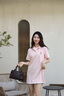 Teenie Weenie小熊女裝連衣裙2025年夏季新款潮流學(xué)院假兩件POLO裙 淺粉色 L 曬單實(shí)拍圖