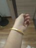 CRD克徠帝黃金手鐲足金999小雛菊古法手工拉絲鐲子送女友七夕禮物 27.5g 54# 曬單實拍圖