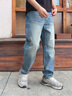 卡賓（CABBEEN）【寬松純棉】復(fù)古牛仔褲男2025夏季新款刺繡cleanfit直筒長(zhǎng)褲 蔚藍(lán)色47 31 /175/L 曬單實(shí)拍圖