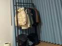 寫影掛衣架實木落地臥室衣帽架客廳簡約現(xiàn)代新中式民宿衣架置物可移動 門型款-胡桃色（帶輪款） 120cm長 曬單實拍圖