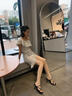 萱儷妮涼拖鞋女外穿方頭細(xì)跟高跟高顏值2025新款夏季一字帶百搭半拖鞋子 黑色 38 曬單實(shí)拍圖