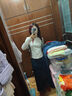 探拓（TECTOP）運(yùn)動(dòng)t恤女圓領(lǐng)長袖T恤魯?shù)婪蛩俑梢麓虻着懿浇∩響敉?荔枝白/赭石棕 M 曬單實(shí)拍圖