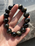 紀梵蒂 GEFIODEY天然烏金黑曜石手串馬年本命年男士護身符轉運女款手鏈五行補水 【收藏級】14mm金曜石-五行補水 曬單實(shí)拍圖