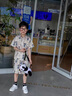 迪士尼童裝男童夏裝套裝2025新款洋氣兒童短袖襯衫潮男寶寶痞帥炸街衣服 639短袖套裝 90 【建議身高85cm左右】 曬單實拍圖