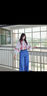 趣木也披肩夏季高級感搭吊帶連衣裙女防曬衣洋氣空調(diào)房長袖薄款雪紡披風(fēng) 紫色（袖口繡花） 曬單實拍圖