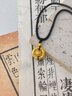 中國黃金（CHINA GOLD）黃金項鏈女士足金祥云平安扣項鏈七夕情人節禮物送女友老婆 【京速達】祥云平安扣金重約0.5g 曬單實(shí)拍圖