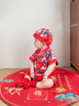 歌兒寶兒嬰兒周歲禮服夏裝男寶寶抓周兩件套短袖漢服童裝 夏龍行龘龘套裝+帽子+襪子 90 曬單實拍圖