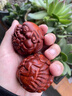 小葉紫檀手工紅木雕瑞獸貔貅保健球手把件男士隨身把玩件送禮健身 紫檀木雕貔貅手球4.0一對禮盒裝 曬單實拍圖