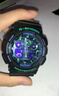 卡西歐（CASIO）男士手表G-SHOCK黑金雙顯學(xué)生防水運(yùn)動(dòng)黑武士電子石英日韓表禮物 海洋之心GA-100BL-1A 東京霓虹 曬單實(shí)拍圖