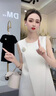 clotho Rennie品牌女裝法式連衣裙女2025夏季新款小個(gè)子氣質(zhì)優(yōu)雅遮肚子顯瘦裙子 白色 M 曬單實(shí)拍圖