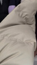 三彩冬款PU皮質(zhì)羽絨服立領(lǐng)連帽短款白鴨絨外套寬松女 卡其色 XL 170/92A 曬單實(shí)拍圖