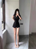 FSHE法式氣質(zhì)polo襯衫連衣裙子女深早春季2025新款收腰修身顯瘦小黑裙 【黑色】:miu里miu氣穿搭/裙子20 L 55/60kg 曬單實(shí)拍圖