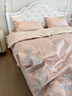 水晶家紡新款輕奢高級感長(cháng)絨棉四件套全棉純棉刺繡被套床單床笠4 笙花-流沙金 1.8床單款四件套：被套200x230cm 曬單實(shí)拍圖