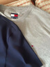TOMMY JEANS【兩件裝】春夏男裝純棉平紋針織純色修身打底衫短袖上衣T恤 藏青色/灰色0XU XL 曬單實(shí)拍圖
