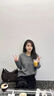 小野七天慵懶風(fēng)韓系連帽毛衣女秋冬2025新款小個(gè)子內搭打底針織衫灰色上衣 灰色 均碼 曬單實(shí)拍圖