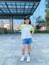 艾卡諾 I.KARNOW女童短袖T恤夏季洋氣時(shí)髦兒童純棉上衣漸變女孩夏裝大童半袖體恤 18907漸變綠 120 曬單實(shí)拍圖