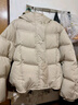 ONLY冬季90白鴨絨云朵感防風保暖純色羽絨服女|124423079 A01 古董白色 S (160) 80A 曬單實拍圖