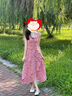 妙奕嘉吊帶連衣裙女碎花裙子粉色新款夏季度假海邊沙灘裙女裝純欲小個子 粉色碎花荷葉邊吊帶裙 L 【建議95-105斤】 曬單實拍圖