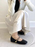 百麗踏單鞋女2025年新款春秋季鞋子法式瑪麗珍女鞋黑色小香晚風(fēng)平底鞋 黑色【升級(jí)版】 37 小香晚風(fēng)平底鞋 曬單實(shí)拍圖