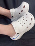 PointZerone增高6CM涼鞋女小個(gè)子洞洞鞋女防臭防滑外穿厚底光輪云朵涼拖鞋女 白色升級版 6厘米增高 36-37 適合36-37的腳 曬單實(shí)拍圖