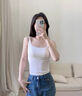 槿城美背吊帶2025新款爆款女內(nèi)搭黑色背心外穿帶胸墊打底甜辣小上衣夏 白色 可調(diào)節(jié)【固定胸墊】GF633 曬單實(shí)拍圖