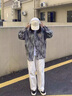 暢登小香風(fēng)扎染外套男士春秋款日系復(fù)古撞色夾克男士潮牌痞帥工裝外套 黑色 M 曬單實拍圖