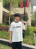 李寧短袖T恤情侶款夏季LOGO印花簡(jiǎn)約棉質(zhì)美式復(fù)古圓領(lǐng)套頭上衣 【棉感】乳白色657-1 L 曬單實(shí)拍圖