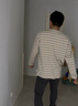 蕉內（Bananain）棉棉305H男女士睡衣睡褲純棉情侶家居服套裝春秋季長(cháng)袖長(cháng)褲不悶汗 【男士】暖灰條紋 2XL 曬單實(shí)拍圖