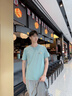 名創(chuàng)優(yōu)品（MINISO）短袖男冰絲夏季男童高級感降溫休閑寬松半袖高中學(xué)生痞帥百搭T恤 水綠色(清新折簽胸標(biāo)) L 175(30天質(zhì)量問題全額退) 曬單實(shí)拍圖