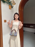 JACOPONNUS老花拼色波斯頓包女士2025新款高級(jí)感輕奢小眾設(shè)計(jì)通勤斜挎枕頭包 馬車拼色 普通包裝 9A637-1-馬車拼色 曬單實(shí)拍圖