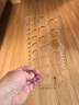畫(huà)戒指圈模板戒面大小手鐲圈口測量工具玉鐲圈模畫(huà)圈畫(huà)圓模具 戒指扳指-小圓模板尺【K105】 曬單實(shí)拍圖