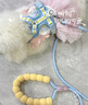MIKI PAD狗狗牽引繩胸背帶遛狗中小型犬雪納瑞比熊小狗牽引繩背心式防掙脫 檸檬黃【輕盈透氣 】+1.5m牽引繩 S 脖圍28-34cm 建議7-15斤 曬單實(shí)拍圖