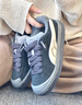 彪馬（PUMA）【面包鞋】經(jīng)典復(fù)古滑板鞋男女撞色休閑鞋SUEDE XL399099 黑色-迷霧灰-大理石灰-02 40 曬單實拍圖