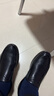 老人頭（LAORENTOU）皮鞋男士牛皮套腳商務(wù)休閑鞋牛筋底耐磨耐滑男單鞋 922986 黑44 曬單實(shí)拍圖