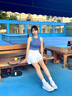 威爾勝（Wilson）官方25夏季新款女士MIDTOWN蜜糖帶底褲球袋一體織網(wǎng)球運(yùn)動(dòng)半身裙 經(jīng)典亮白色 WW00160331WT1 M /170/70A 曬單實(shí)拍圖