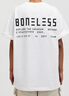 BONELESS標語(yǔ)文字印花T恤圓領(lǐng)涼感速干短袖男夏季高街上衣體恤男 米白 L 曬單實(shí)拍圖