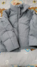 GXG男裝 潮流暗紋壓印羽絨服短款面包服外套 23冬 灰藍(lán)色 175/L 曬單實拍圖