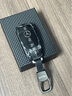 IGIFTFIRE適配奔馳G500/G63/GLE/GLS鍛碳纖維鑰匙殼E300l/GLC/C級匙套 鍛碳B款+翻毛皮黑繩 曬單實(shí)拍圖
