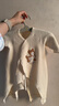 OAK FAMILY嬰兒連體衣春秋季長(zhǎng)袖新生兒和尚服滿月爬服寶寶衣服 【和式】奶白色 （不含帽子） 59cm （推薦1~3個(gè)月） 曬單實(shí)拍圖