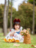 G.DUCKKIDS童裝洛麗塔女童連衣裙夏季白雪公主裙生日禮服蓬蓬裙兒童裙子短袖 單件裙子 90 尺碼1~2歲【 80-90cm】 曬單實拍圖