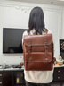 紀詩(shī)哲輕奢包包女包2025新款英倫復古雙肩包女情人節生日禮物送女友老婆 棕色 曬單實(shí)拍圖