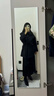 FSHE溫柔風(fēng)氣質(zhì)V領(lǐng)內(nèi)搭長(zhǎng)袖針織連衣裙女春季黑色性感收腰修身長(zhǎng)裙子 【黑色】【穿搭女秋冬微胖掐腰裙 L 55/60kg 曬單實(shí)拍圖