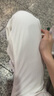 燦圖白色美式窄版微喇牛仔褲女春夏季新款辣妹直筒高腰顯瘦小個(gè)子長(zhǎng)褲 白色 M 曬單實(shí)拍圖