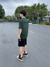 卡賓（CABBEEN）【側邊老花織帶】百搭運動(dòng)風(fēng)短褲男夏季寬松微彈潮流五分褲 煤黑色01 M /170/48 曬單實(shí)拍圖